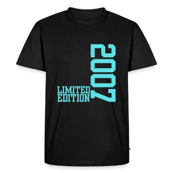 Édition Limitée 2007 18ème Cadeau d’Anniversaire - T-shirt Premium bio Homme - noir - Devant - Nico (187cm)