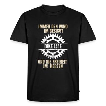 Cooles Fahrrad Motiv - Bike Lover Design - Männer Premium Bio T-Shirt - Schwarz - Vorne - Nico (187cm)