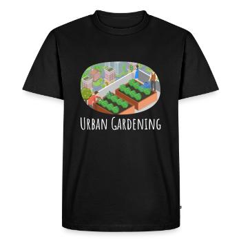 Conception de jardinage urbain - Votre déclaration verte - T-shirt Premium bio Homme - noir - Devant - Nico (187cm)