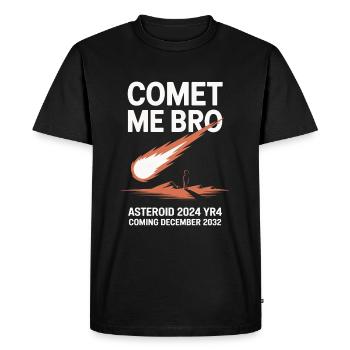 Astéroïde 2024 YR 4 Comète Décembre 2032 Astrologie - T-shirt Premium bio Homme - noir - Devant - Nico (187cm)