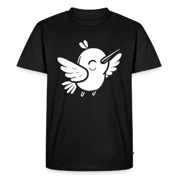 hummingbird - Men's Premium Organic T-Shirt - black - Front - Nico (187cm)