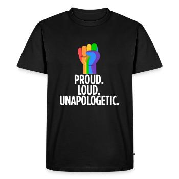 Cool rainbow design for CSD & LGBTQ+ - Men's Premium Organic T-Shirt - black - Front - Nico (187cm)