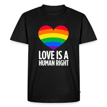 Cool rainbow design for CSD & LGBTQ+ - Men's Premium Organic T-Shirt - black - Front - Nico (187cm)