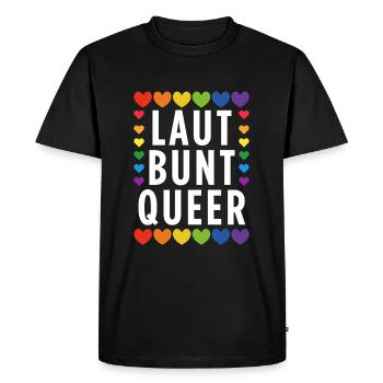 Cool rainbow design for CSD & LGBTQ+ - Men's Premium Organic T-Shirt - black - Front - Nico (187cm)