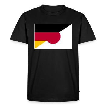Allemagne Japon Double nationalité - T-shirt Premium bio Homme - noir - Devant - Nico (187cm)