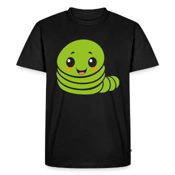 Chenilles insecte Amour petite chenille - T-shirt Premium bio Homme - noir - Devant - Nico (187cm)
