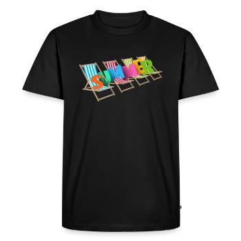été - T-shirt Premium bio Homme - noir - Devant - Nico (187cm)