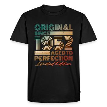 1952 Vintage Original Vintage Birthday - Men's Premium Organic T-Shirt - black - Front - Nico (187cm)