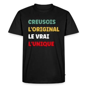 creusois - T-shirt Premium bio Homme - noir - Devant - Nico (187cm)
