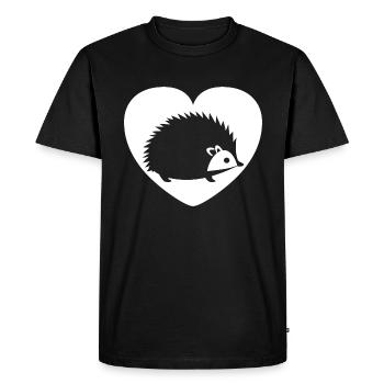 Hérisson - T-shirt Premium bio Homme - noir - Devant - Nico (187cm)