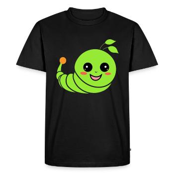 Chenilles insecte Amour petite chenille - T-shirt Premium bio Homme - noir - Devant - Nico (187cm)