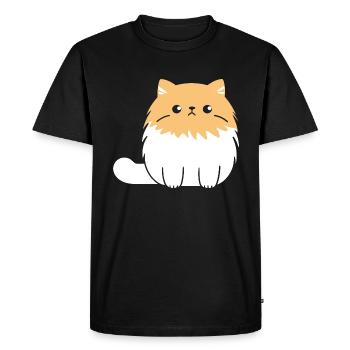 Chat persan - T-shirt Premium bio Homme - noir - Devant - Nico (187cm)