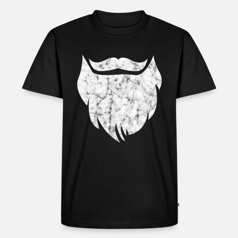 Bart Schnurrbart Hipster Barthaare - Männer Premium Bio T-Shirt - Schwarz