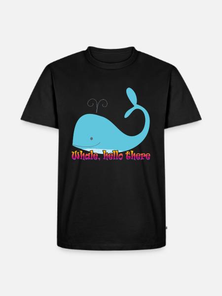 whale hello there - wal - Men's Premium Organic T-Shirt - black