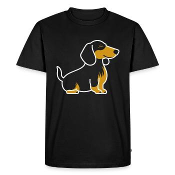 teckel - T-shirt Premium bio Homme - noir - Devant - Nico (187cm)