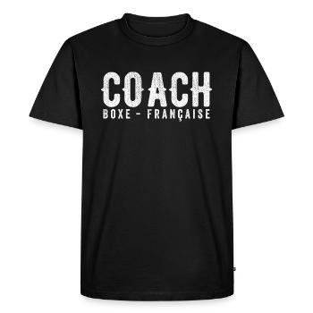 Coach Boxe Française Entraineur de Boxe Française - T-shirt Premium bio Homme - noir - Devant - Nico (187cm)