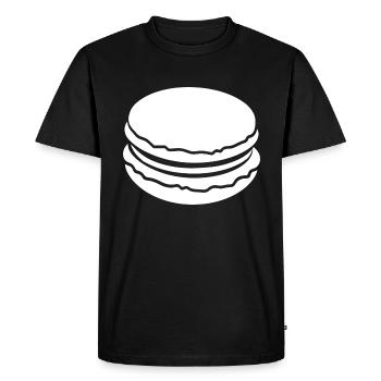 macaroon - Men's Premium Organic T-Shirt - black - Front - Nico (187cm)