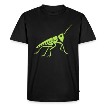Sauterelle - T-shirt Premium bio Homme - noir - Devant - Nico (187cm)