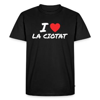 I love La Ciotat - Men's Premium Organic T-Shirt - black - Front - Nico (187cm)