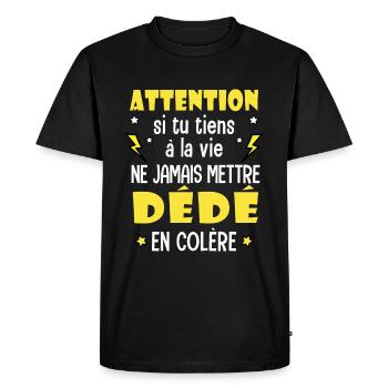André humour prénom andré tshirt personnalisé dédé - T-shirt Premium bio Homme - noir - Devant - Nico (187cm)