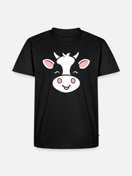 cow - Men's Premium Organic T-Shirt - black