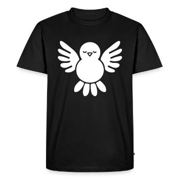 Colombe - T-shirt Premium bio Homme - noir - Devant - Nico (187cm)