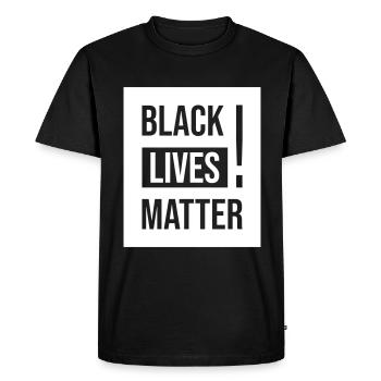 Manifestation Black Lives Matter - T-shirt Premium bio Homme - noir - Devant - Nico (187cm)