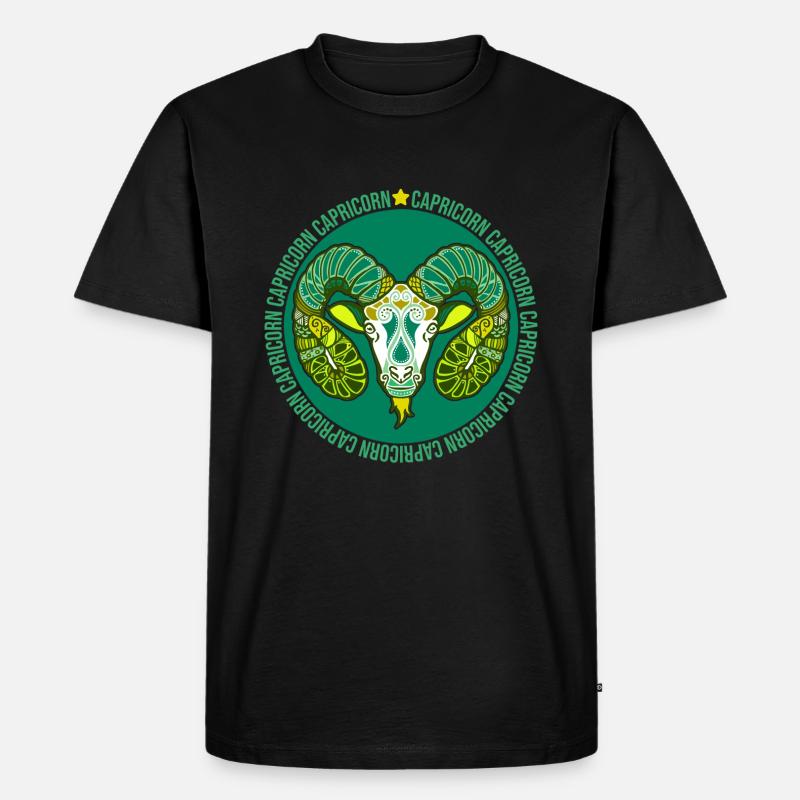 Sternzeichen Steinbock - Männer Premium Bio T-Shirt - Schwarz