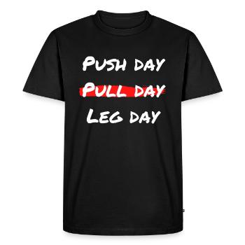 Pull day Workout - Push Pull Leg - Men's Premium Organic T-Shirt - black - Front - Nico (187cm)
