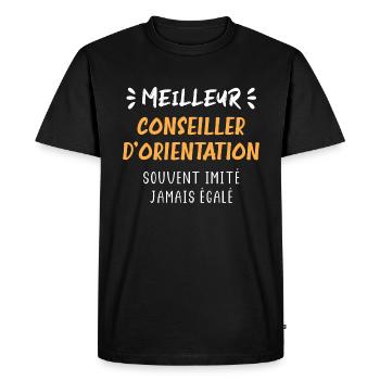 Meilleur conseiller d'orientation - T-shirt Premium bio Homme - noir - Devant - Nico (187cm)