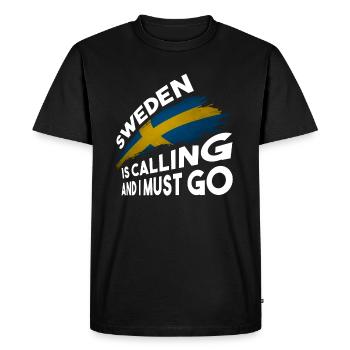 Suède - T-shirt Premium bio Homme - noir - Devant - Nico (187cm)