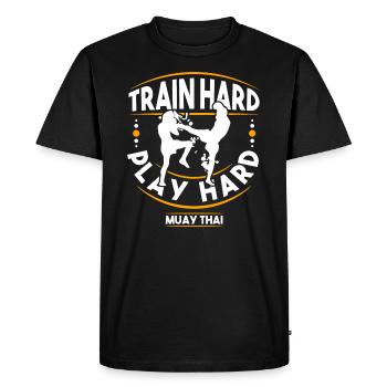 Muay Thai - T-shirt Premium bio Homme - noir - Devant - Nico (187cm)