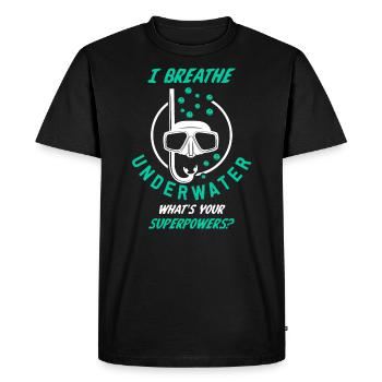 diving - Men's Premium Organic T-Shirt - black - Front - Nico (187cm)