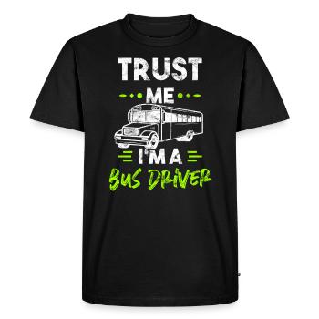 Bus driver - Men's Premium Organic T-Shirt - black - Front - Nico (187cm)