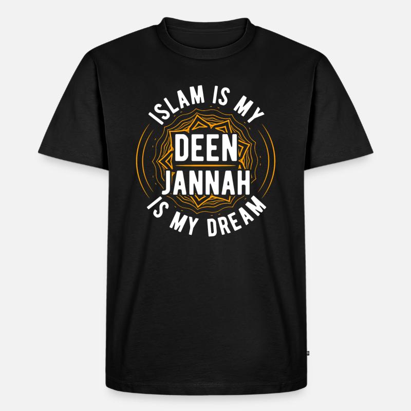 Islam Religion Allah Ramadan Geschenkidee - Männer Premium Bio T-Shirt - Schwarz