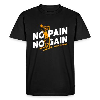 Homme de remise en forme - T-shirt Premium bio Homme - noir - Devant - Nico (187cm)