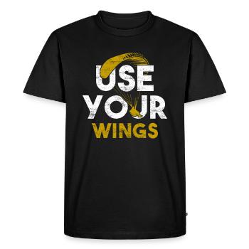 parapente - T-shirt Premium bio Homme - noir - Devant - Nico (187cm)