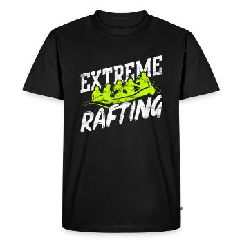 Rafting Floss - Men's Premium Organic T-Shirt - black - Front - Nico (187cm)
