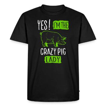 porc - T-shirt Premium bio Homme - noir - Devant - Nico (187cm)