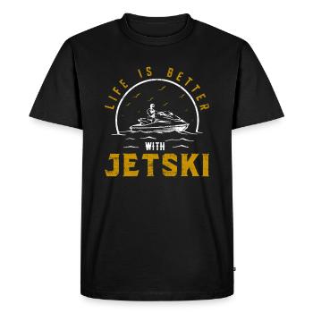 Jetski Été Loisirs Jet Ski Renard Idée de cadeau - T-shirt Premium bio Homme - noir - Devant - Nico (187cm)