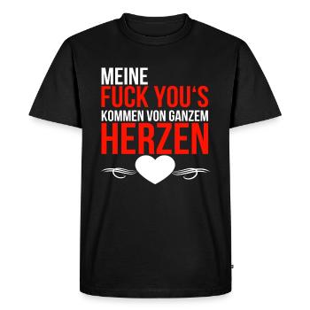 Va te faire foutre - T-shirt Premium bio Homme - noir - Devant - Nico (187cm)