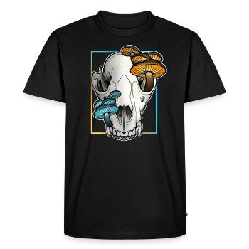 Bear skull - Men's Premium Organic T-Shirt - black - Front - Nico (187cm)