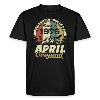 Retro Nées En Avril 1976 Cadeau anniversaire 1976 - T-shirt Premium bio Homme - noir - Devant - Nico (187cm)