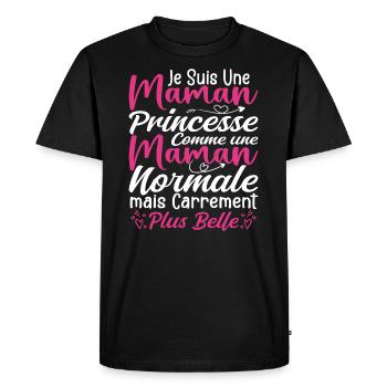 I'm a downright more beautiful princess mom - Men's Premium Organic T-Shirt - black - Front - Nico (187cm)