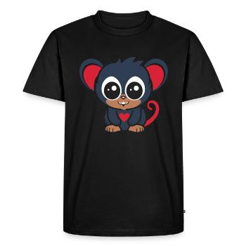 Tarsier - Men's Premium Organic T-Shirt - black - Front - Nico (187cm)