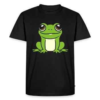 Petite grenouille - T-shirt Premium bio Homme - noir - Devant - Nico (187cm)