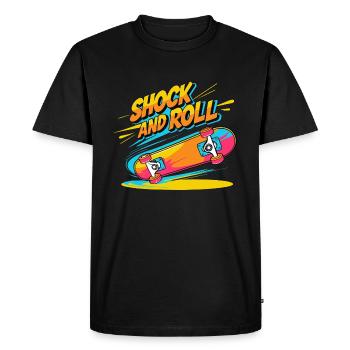 Design de skateboard élégant avec des vibrations rétro - T-shirt Premium bio Homme - noir - Devant - Nico (187cm)