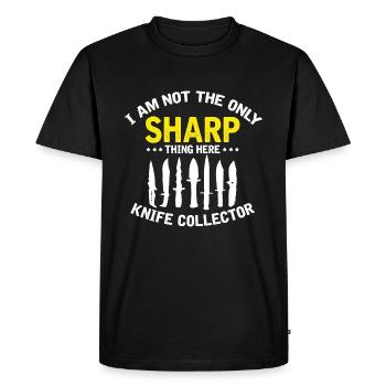 Knife Collector Designs Messerfan Knife Maker - Men's Premium Organic T-Shirt - black - Front - Nico (187cm)