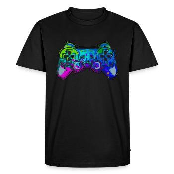 Contrôleur de jeu Splash Gaming - T-shirt Premium bio Homme - noir - Devant - Nico (187cm)