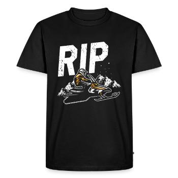 Conception de motoneigistes et de motoneiges - T-shirt Premium bio Homme - noir - Devant - Nico (187cm)